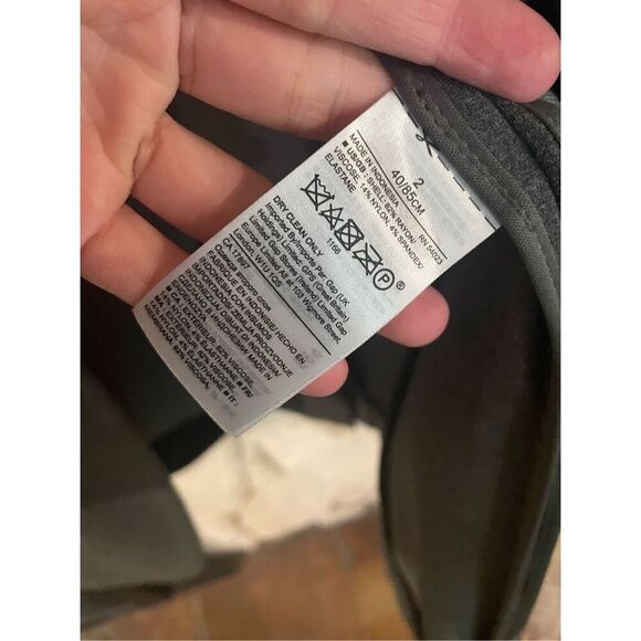 Banana Republic Womens Charcoal Grey Notched Lapel Single Button Blazer Size 2 - Picture 5 of 7